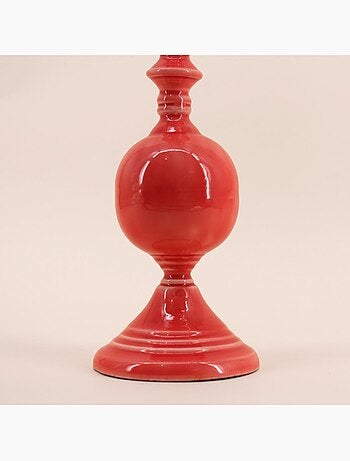 Bougeoir vintage en métal laqué 25cm