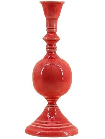 Bougeoir vintage en métal laqué 25cm