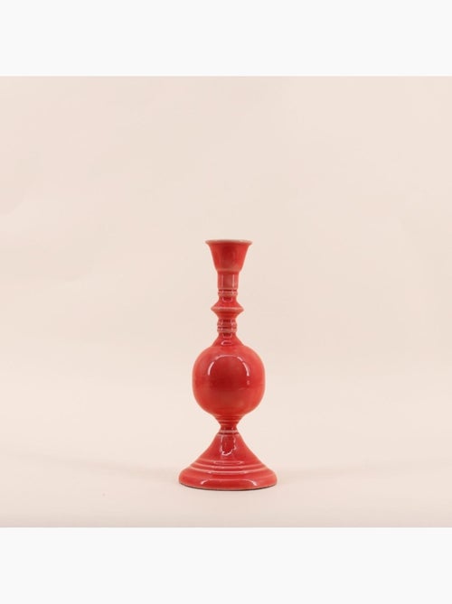 Bougeoir vintage en métal laqué 25cm - Kiabi