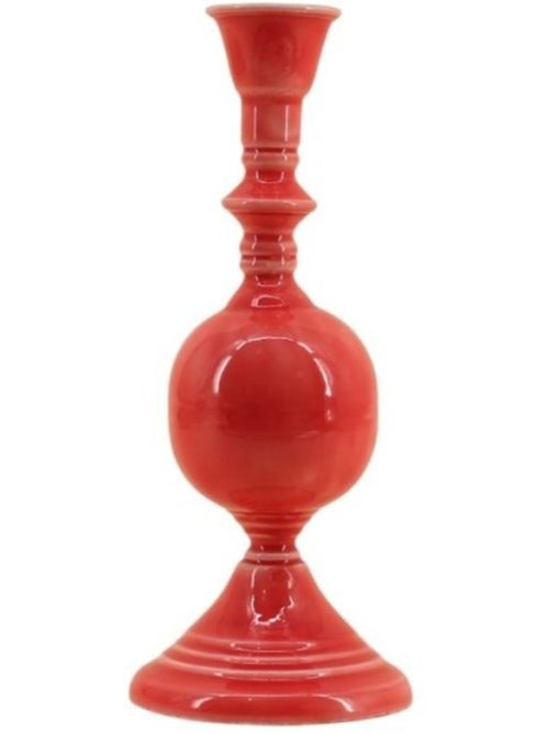 Bougeoir vintage en métal laqué 25cm - Kiabi