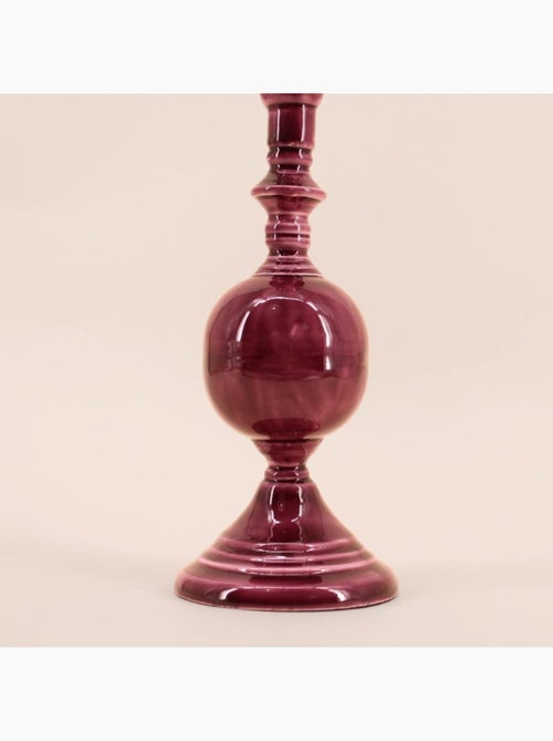 Bougeoir vintage en métal laqué 25cm - Kiabi