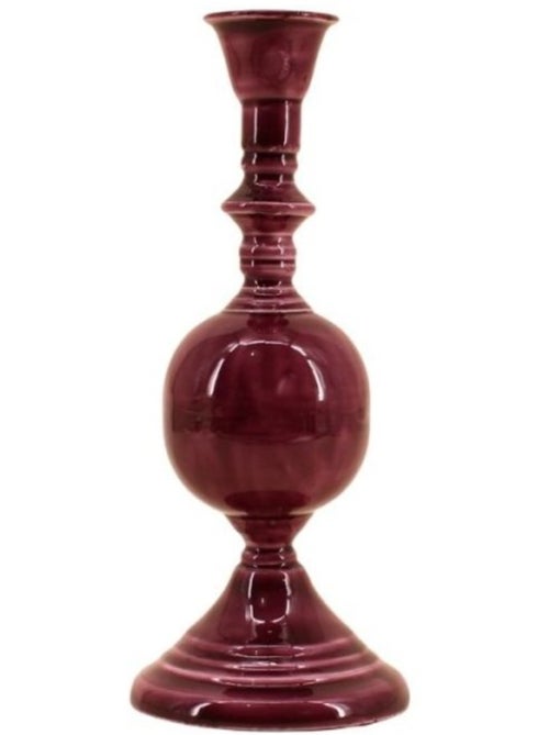 Bougeoir vintage en métal laqué 25cm - Kiabi
