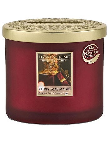 Bougie 2 mèches ellipse magie de Noël