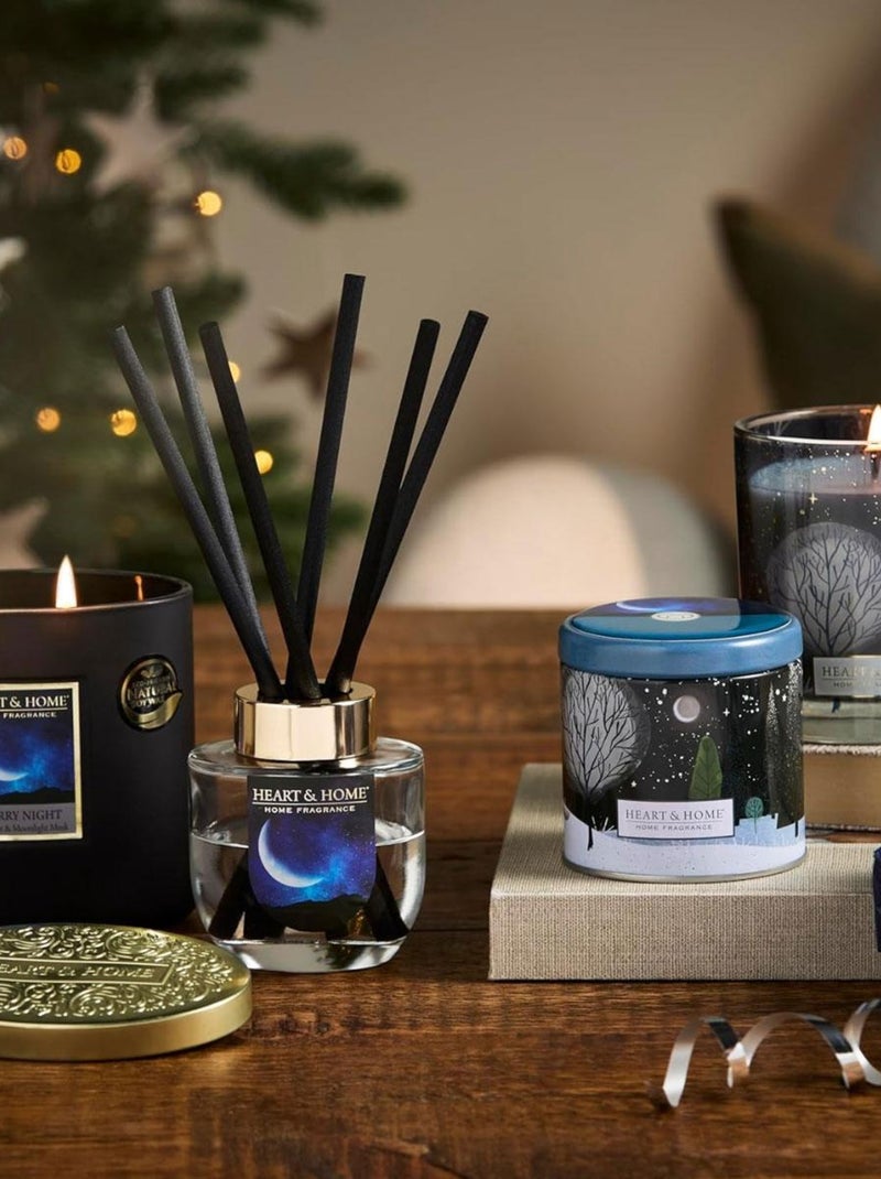 Bougie 2 mèches éllipse nuit étoilée Noir - Kiabi