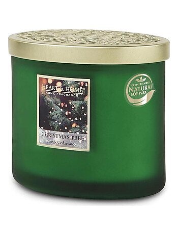 Bougie 2 mèches Ellipse Sapin de Noël