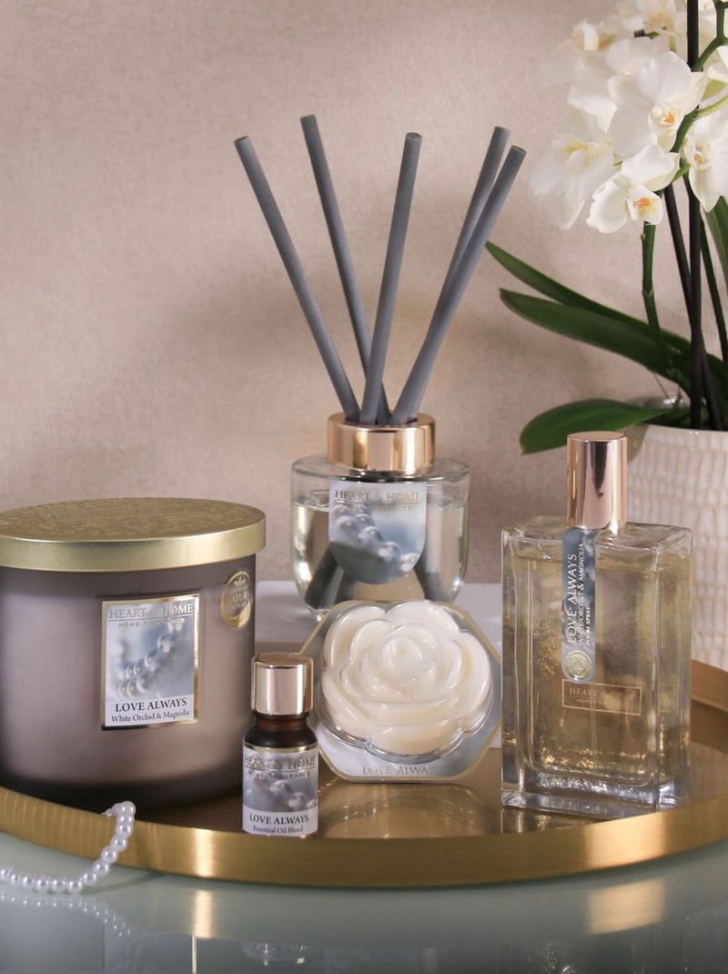 Bougie à la cire de soja Amour toujours - Heart and Home - 30 heures Gris - Kiabi