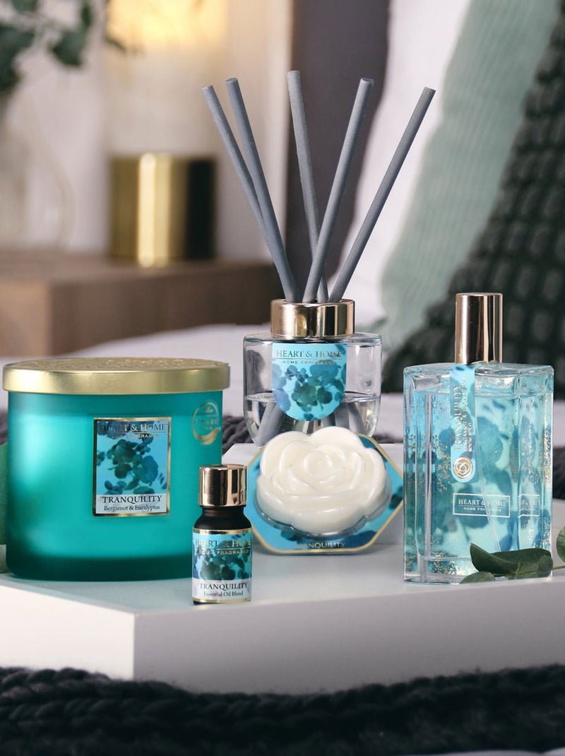 Bougie à la cire de soja Apaisement - Heart and Home Bleu - Kiabi