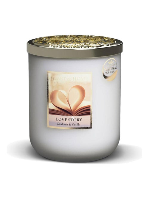 Bougie à la cire de soja love story - Kiabi