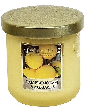 Bougie à la cire de soja pamplemousse et agrumes