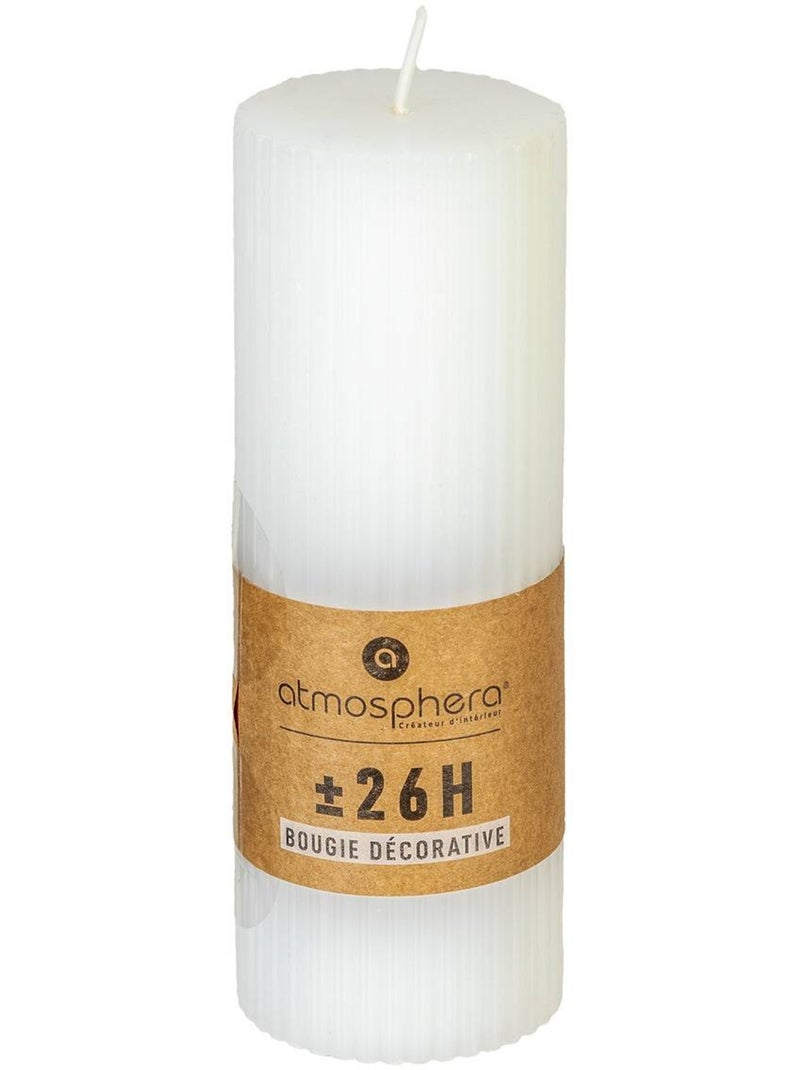 Bougie bâton demi Blanc - Kiabi
