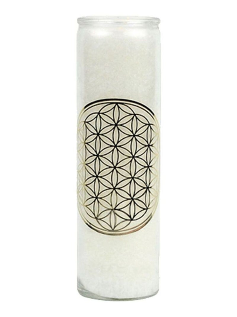 Bougie blanche en stearine 100 heures Blanc - Kiabi