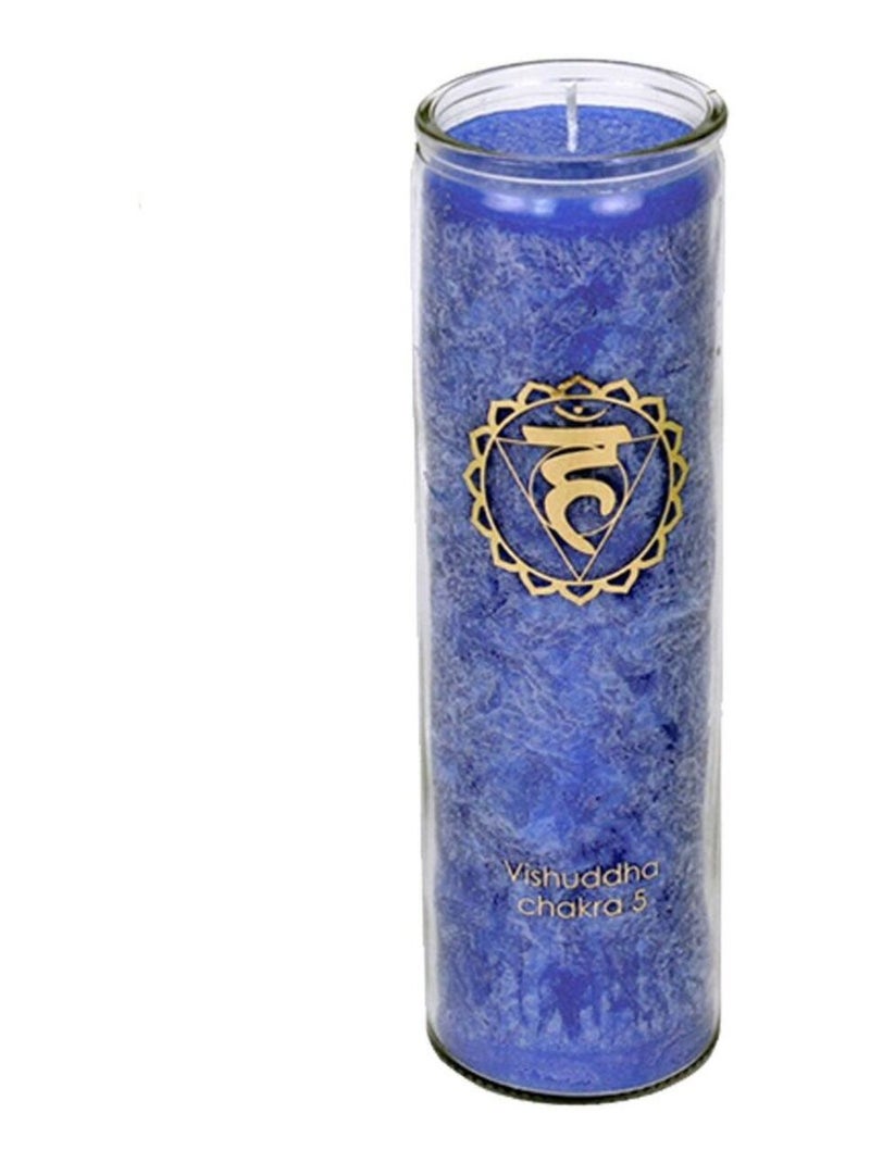 Bougie bleue en stéarine 100 heures Bleu - Kiabi