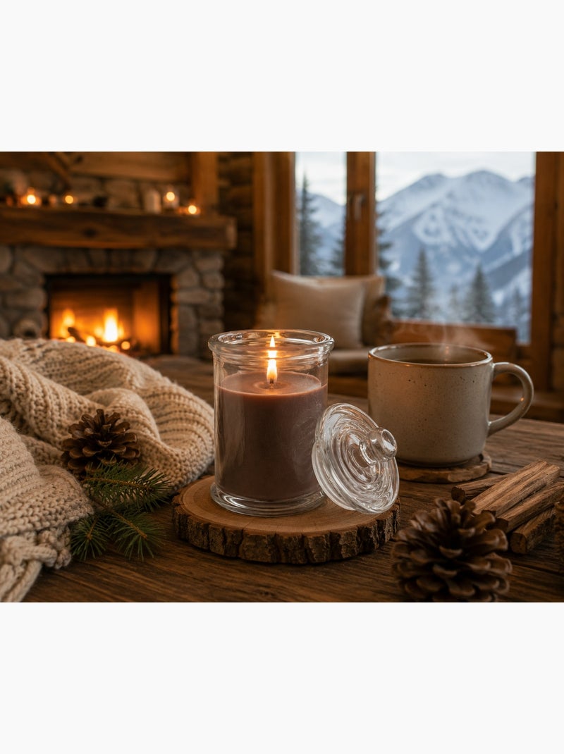 Bougie bocal en verre Bois de santal Marron - Kiabi