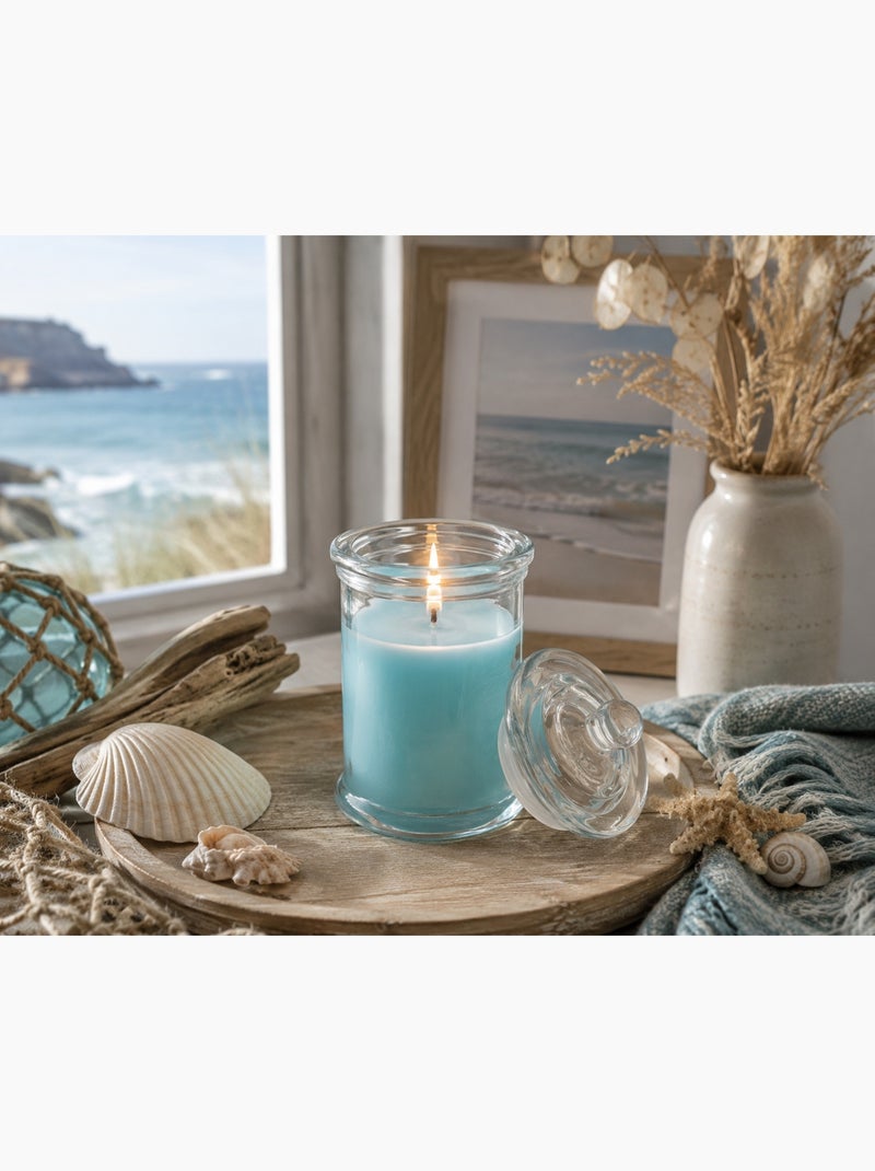 Bougie bocal en verre Embrun Bleu - Kiabi