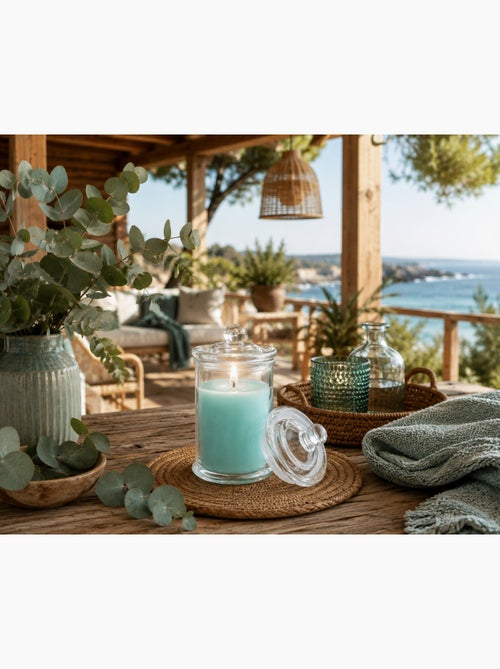 Bougie bocal en verre Eucalyptus - Kiabi