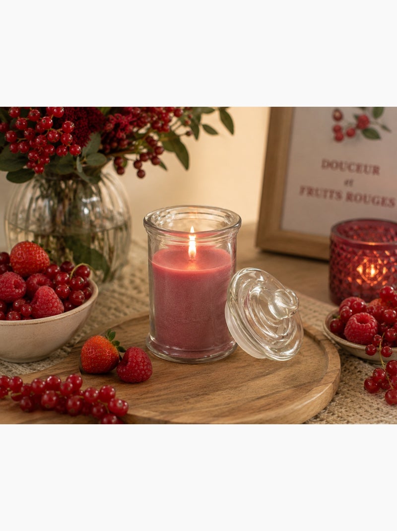 Bougie bocal en verre Fruit rouge Rouge - Kiabi