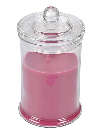 Bougie bocal en verre senteur Orchidee rose
