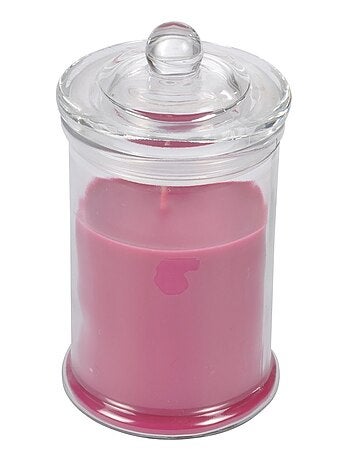 Bougie bocal en verre senteur Orchidee rose
