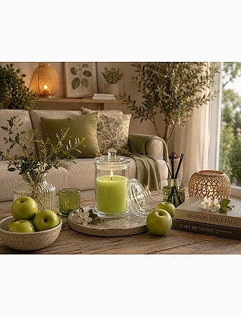 Bougie bocal en verre senteur Pomme