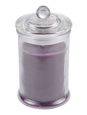 Bougie bocal en verre transparent Figue