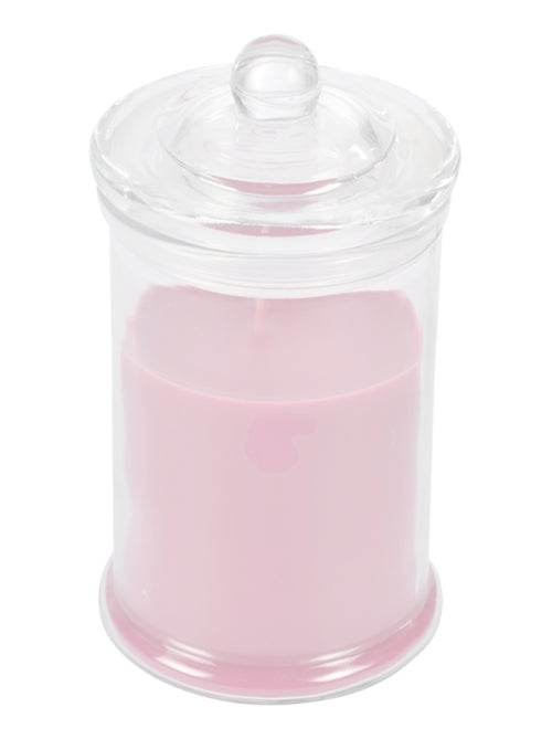 Bougie bocal en verre transparent Rose - Kiabi