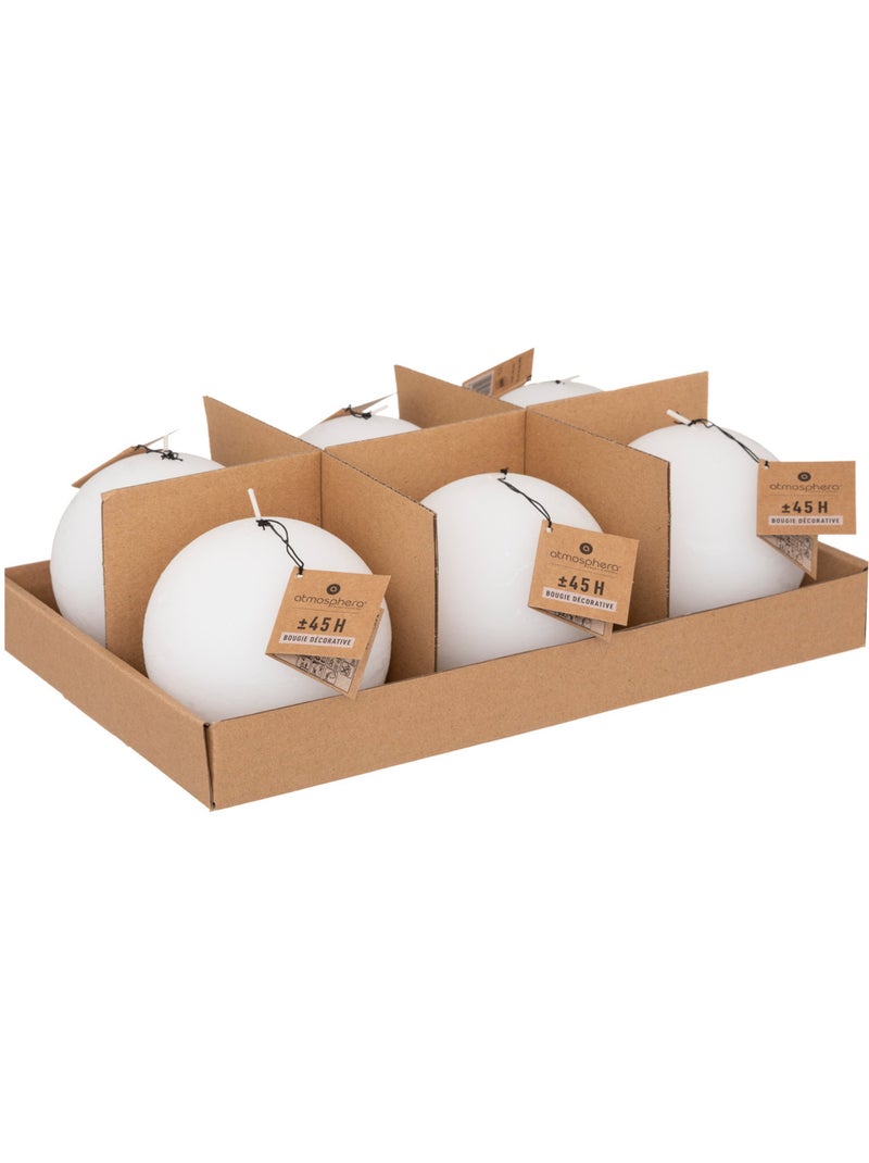 Bougie boule rustique OLIA Blanc - Kiabi