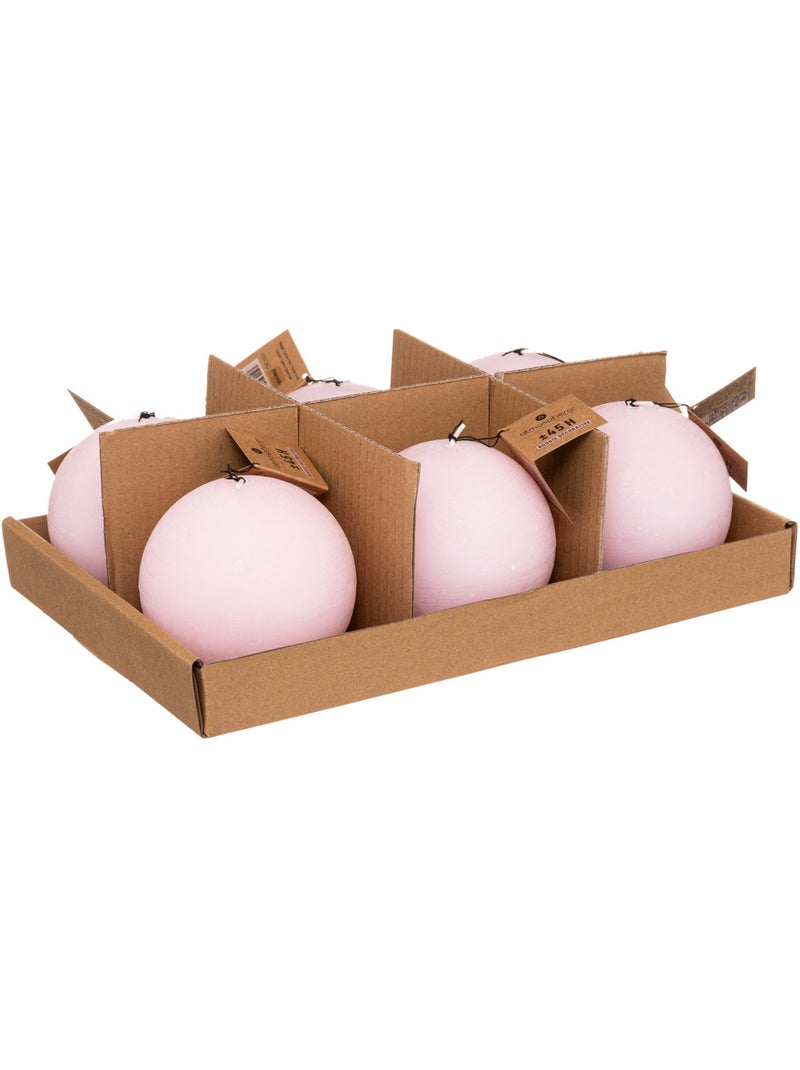 Bougie boule rustique OLIA Rose clair - Kiabi