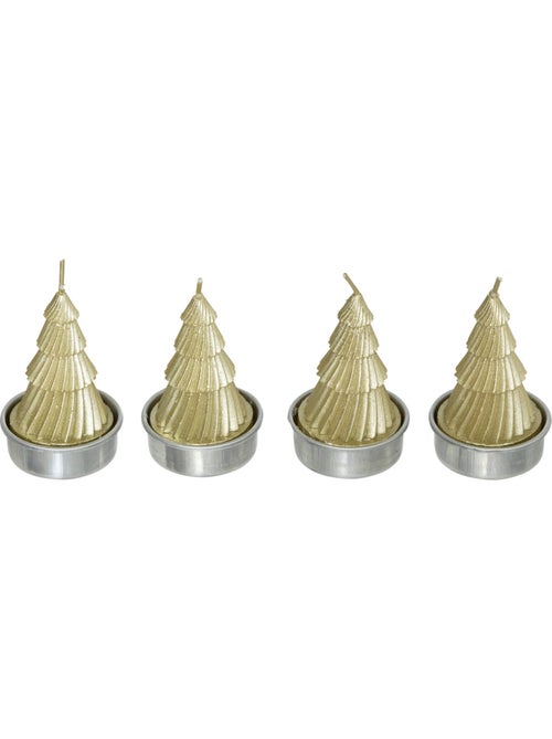 Bougie chauffe-plat sapin or x4 - Kiabi