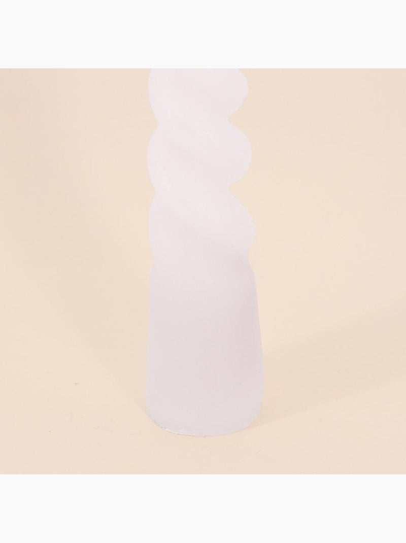 Bougie cône torsadé 6x30cm Blanc - Kiabi