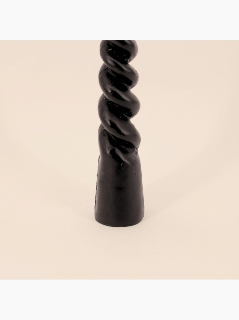 Bougie cône torsadé 6x30cm Noir - Kiabi