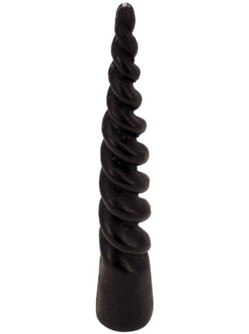 Bougie cône torsadé 6x30cm Noir - Kiabi