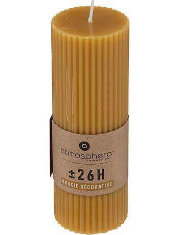 Bougie cylindre cannelé DEMI