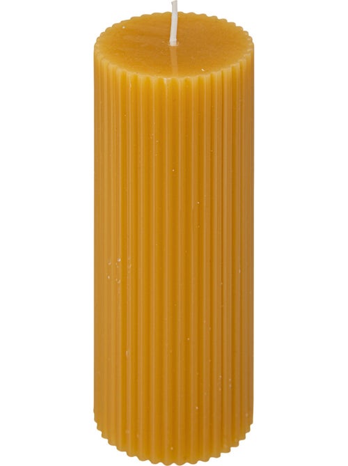 Bougie cylindre cannelé DEMI - Kiabi