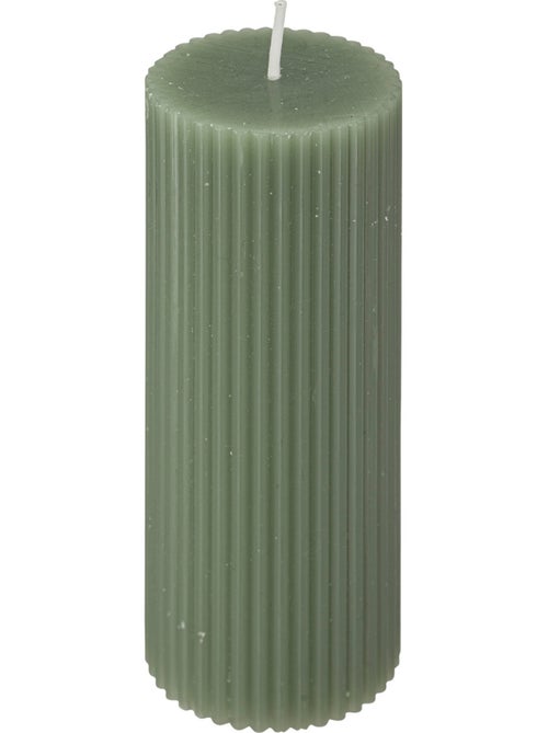 Bougie cylindre cannelé DEMI - Kiabi