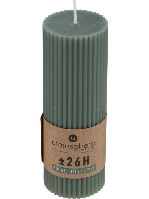 Bougie cylindre cannelé DEMI - Kiabi