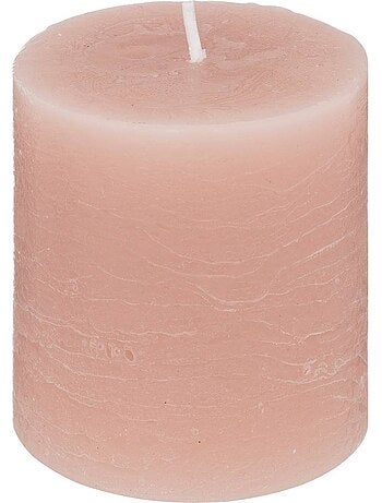 Bougie cylindre en cire aspect rustique OLIA