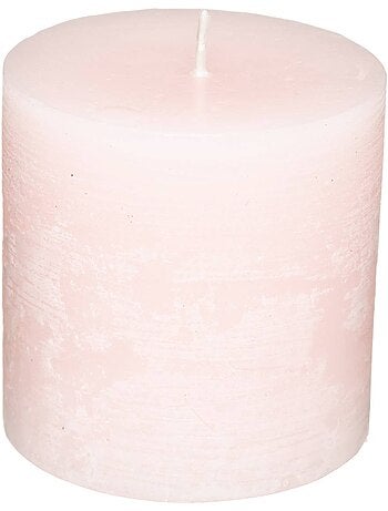 Bougie cylindre en cire aspect rustique OLIA