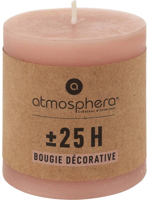 Bougie cylindre en cire aspect rustique OLIA - Kiabi