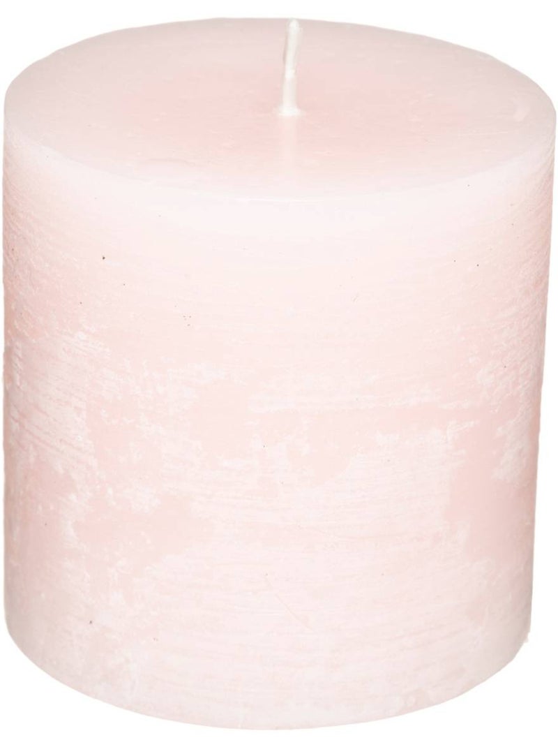 Bougie cylindre en cire aspect rustique OLIA Rose clair - Kiabi