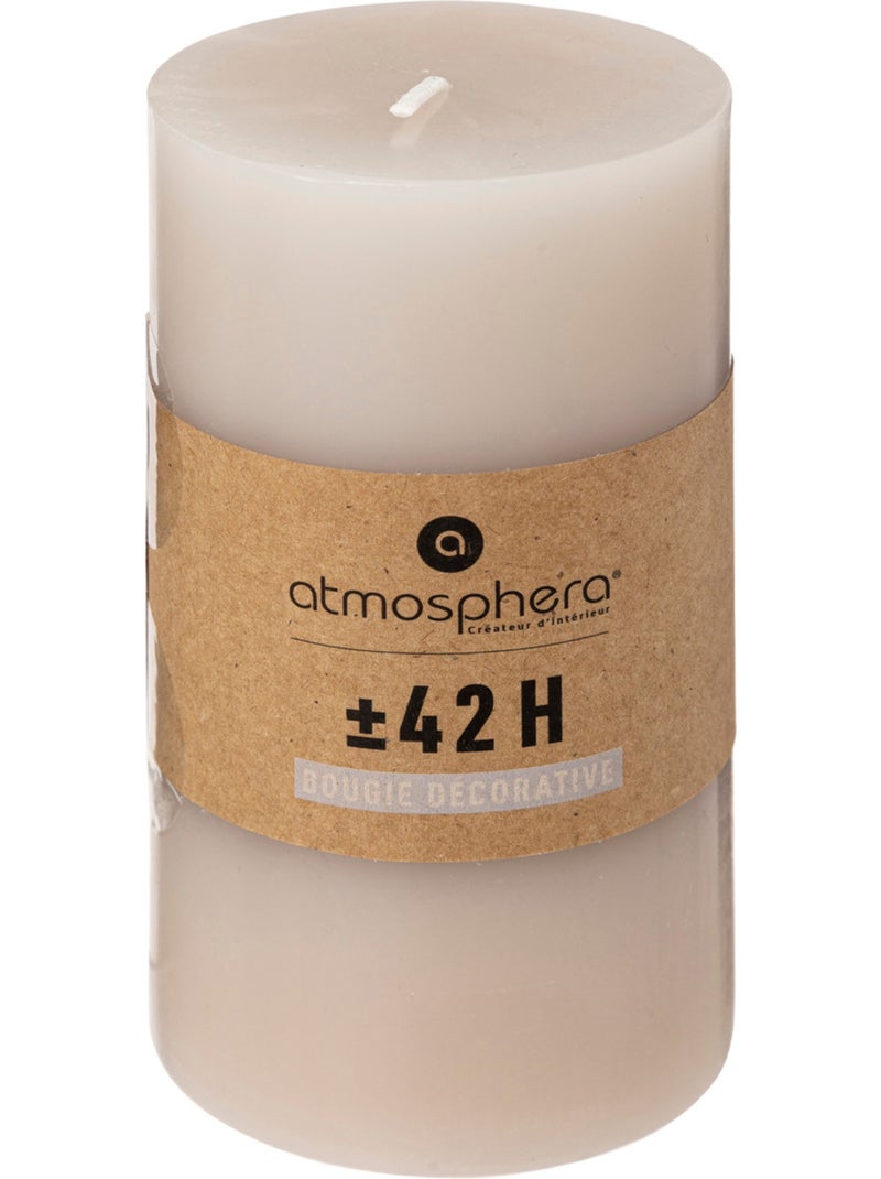 Bougie cylindre en cire HUGO Taupe - Kiabi