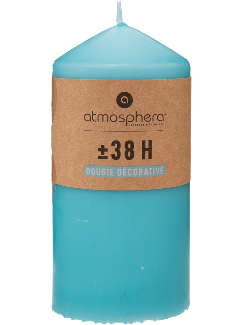 Bougie cylindre en cire HUGO Turquoise - Kiabi