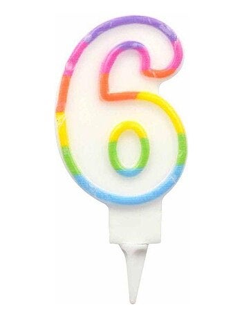 Bougie d anniversaire chiffre 6