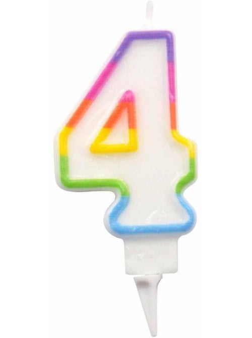 Bougie d'anniversaire chiffre 4 - Kiabi Bougie d'anniversaire chiffre 4 - Kiabi
