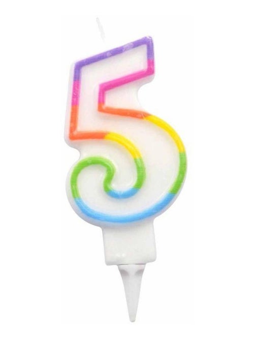 Bougie d'anniversaire chiffre 5 - Kiabi