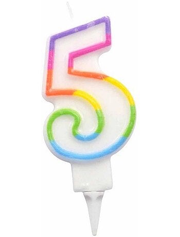 Bougie d'anniversaire chiffre 5