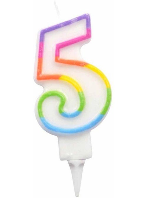 Bougie d'anniversaire chiffre 5 - Kiabi Bougie d'anniversaire chiffre 5 - Kiabi