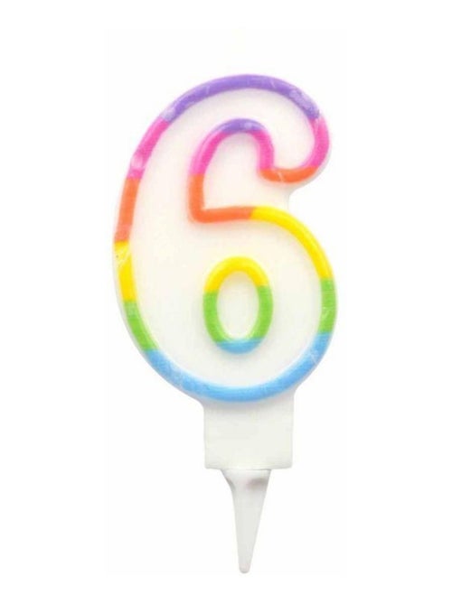 Bougie d'anniversaire chiffre 6 - Kiabi