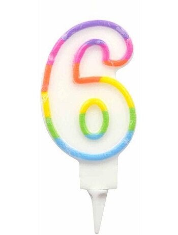 Bougie d'anniversaire chiffre 6