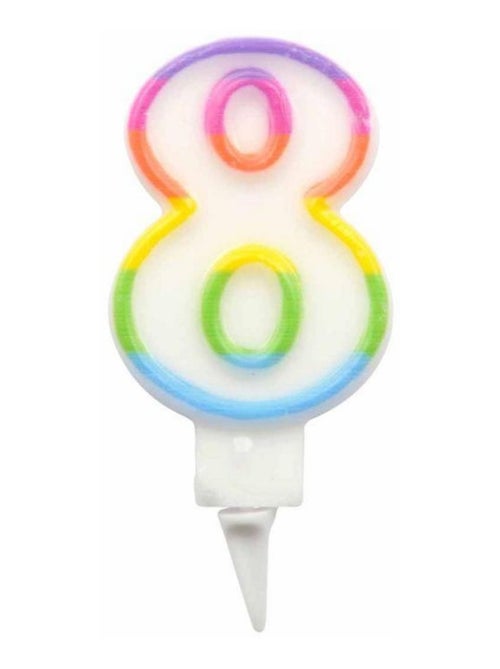 Bougie d'anniversaire chiffre 8 - Kiabi