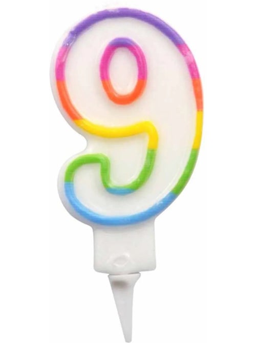 Bougie d'anniversaire chiffre 9 - Kiabi Bougie d'anniversaire chiffre 9 - Kiabi